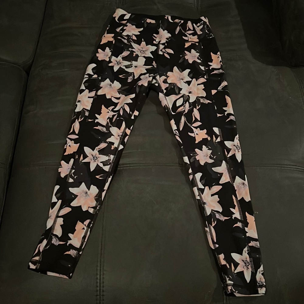 Floral leggings with side pockets
